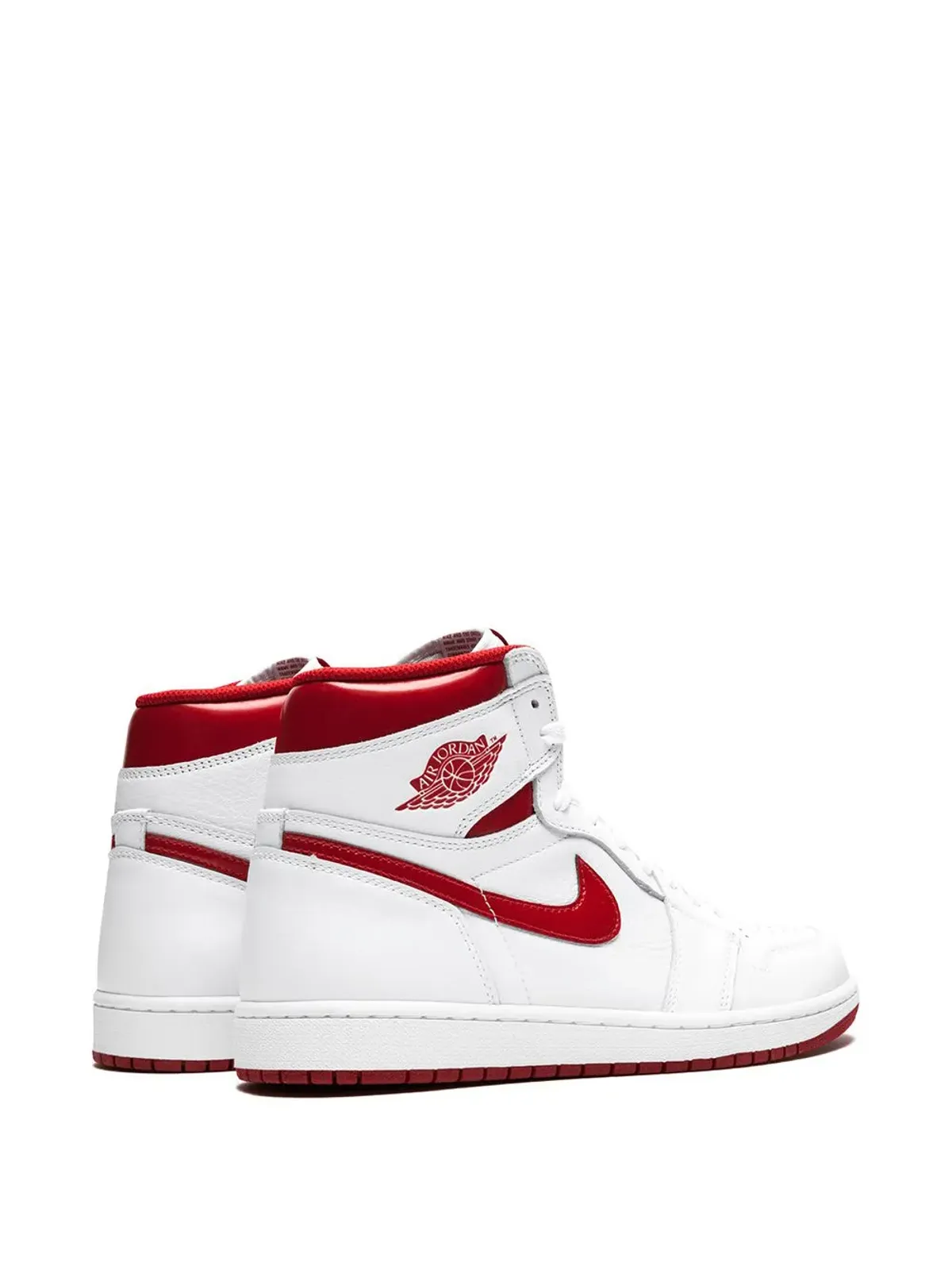 Jordan エアジョーダン 1 レトロ ハイ OG メタリックレッド スニーカー - ホワイト - 画像3
