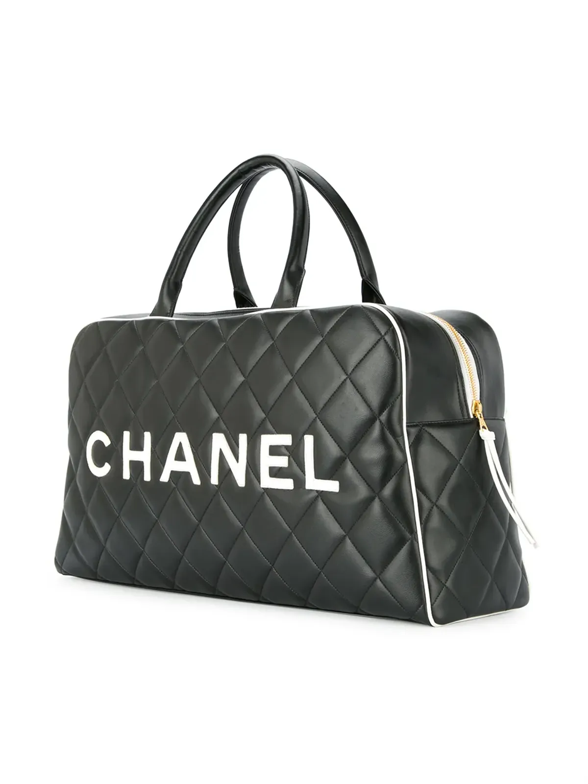 CHANEL Pre-Owned CCロゴ ボストンハンドバッグ - ブラック - 画像3
