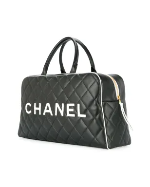 CHANEL Pre-Owned CCロゴ ボストンハンドバッグ - ブラック - サムネイル3