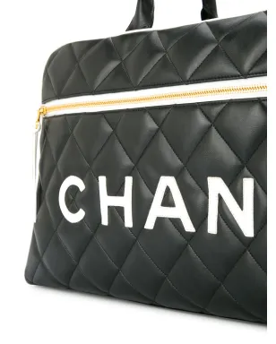 CHANEL Pre-Owned CCロゴ ボストンハンドバッグ - ブラック - サムネイル4