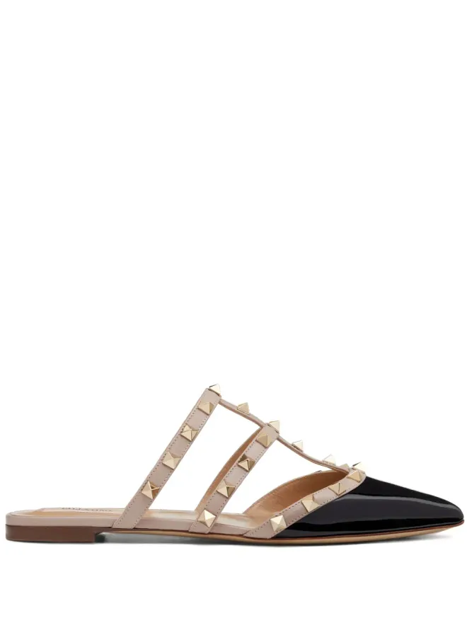 Valentino Garavani Valentino Garavani Rockstud パテントレザー ミュールの商品画像