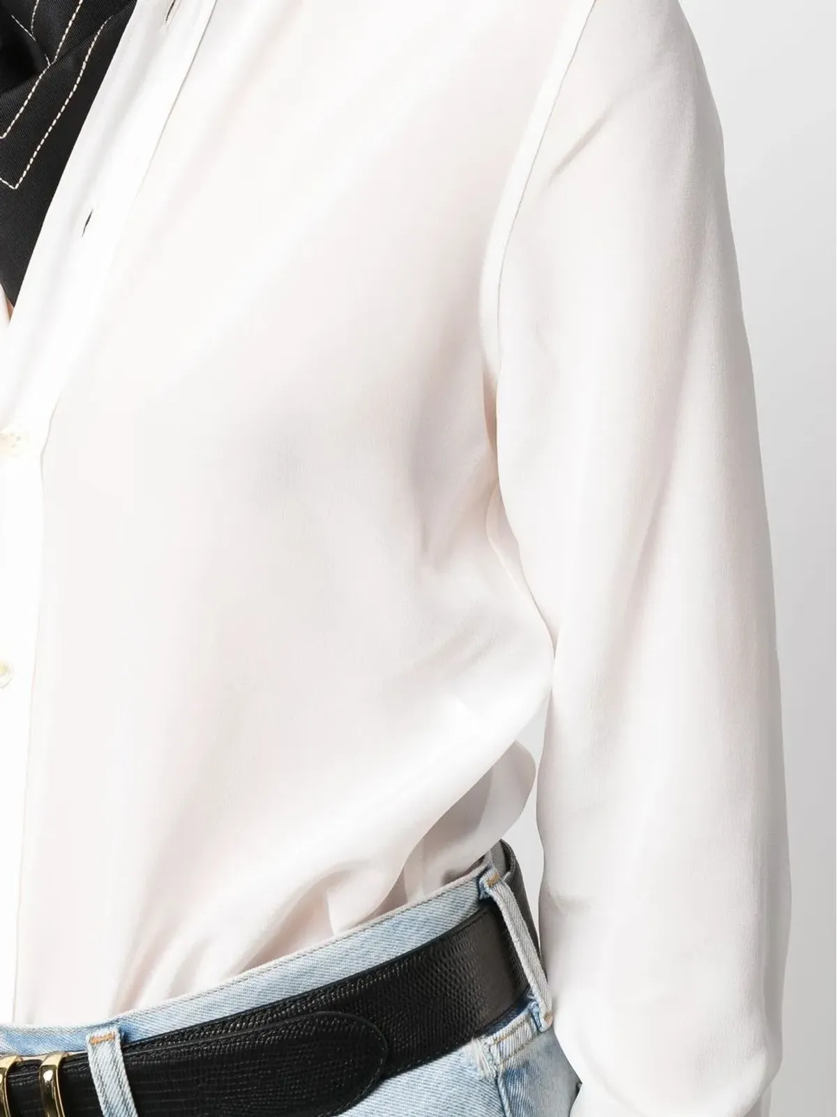 Saint Laurent クラシックカラーシルクシャツ - 画像5