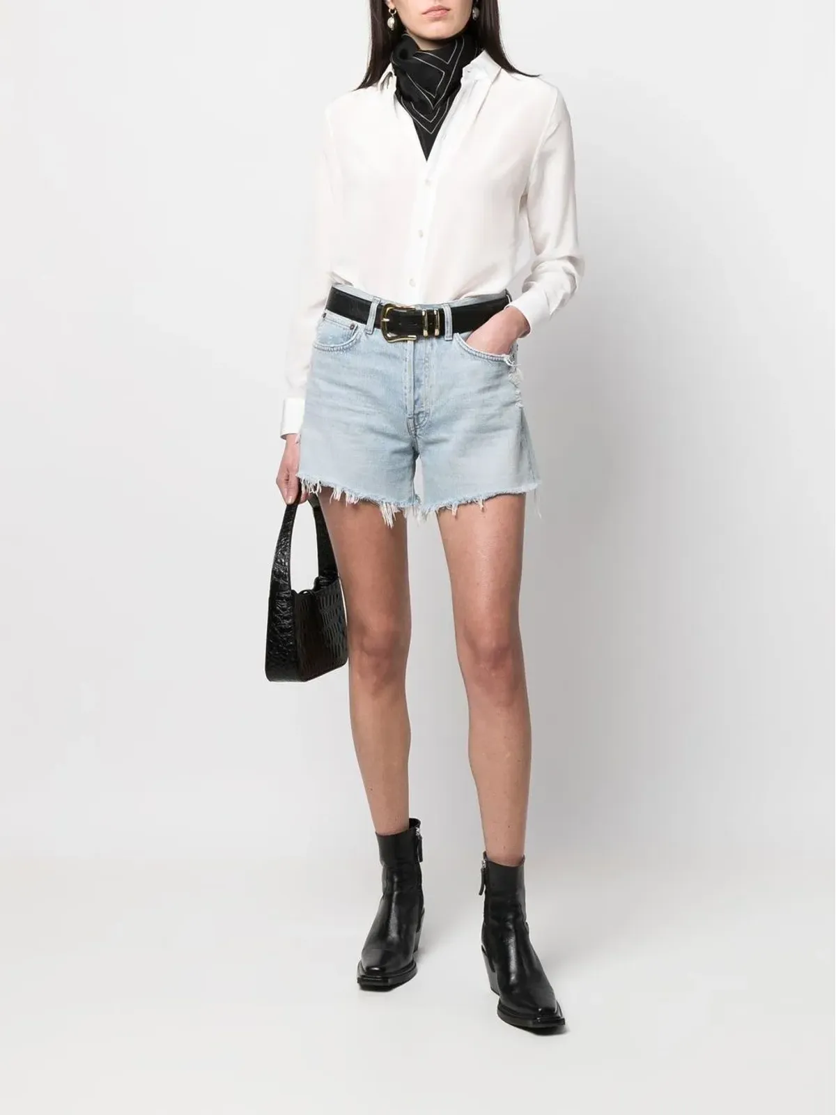 Saint Laurent クラシックカラーシルクシャツ - 画像2