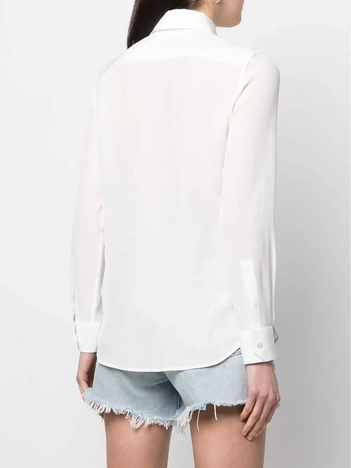 Saint Laurent クラシックカラーシルクシャツ - 画像4