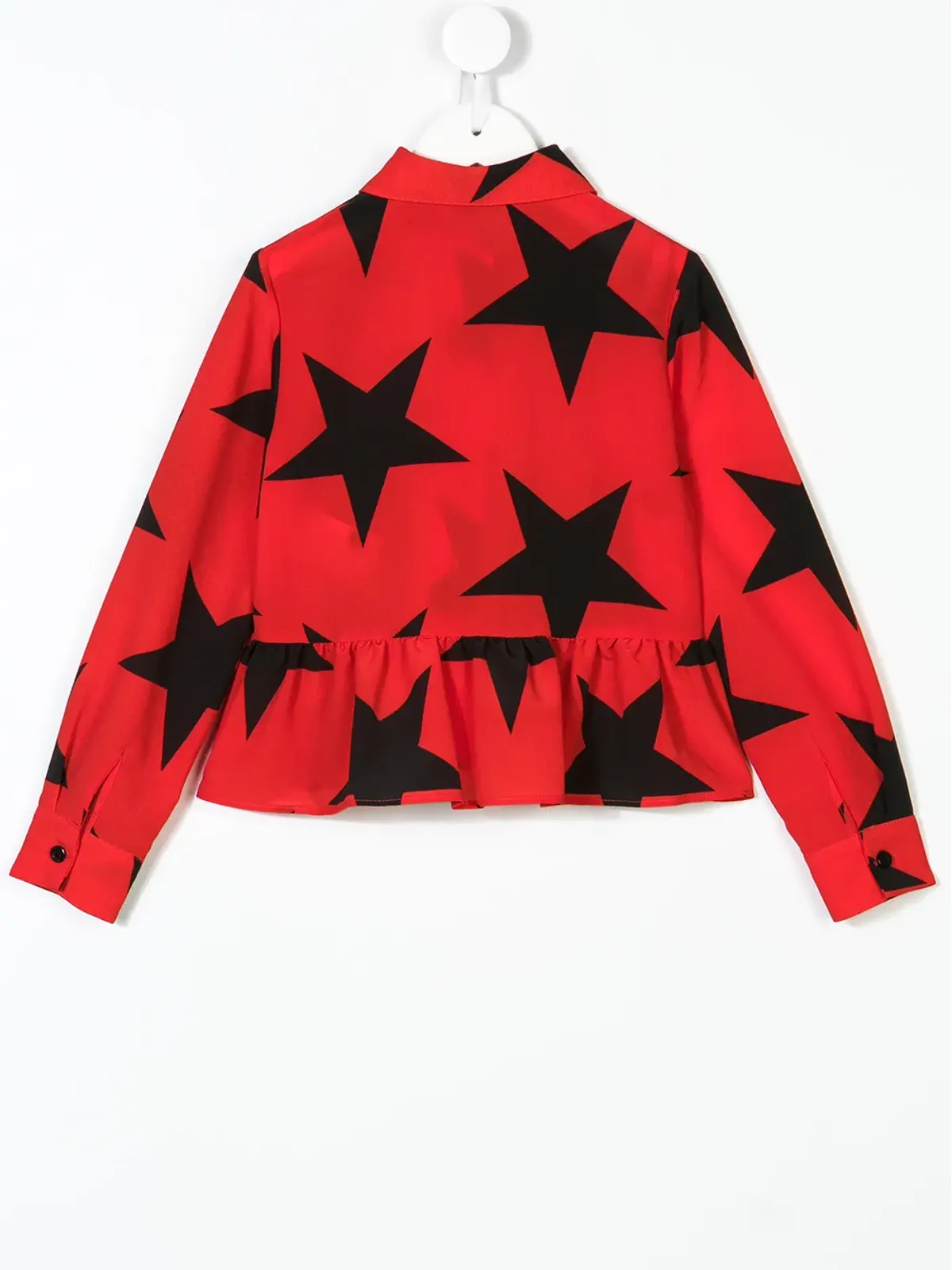 MSGM Kids スター柄ペプラムシャツ - 画像2