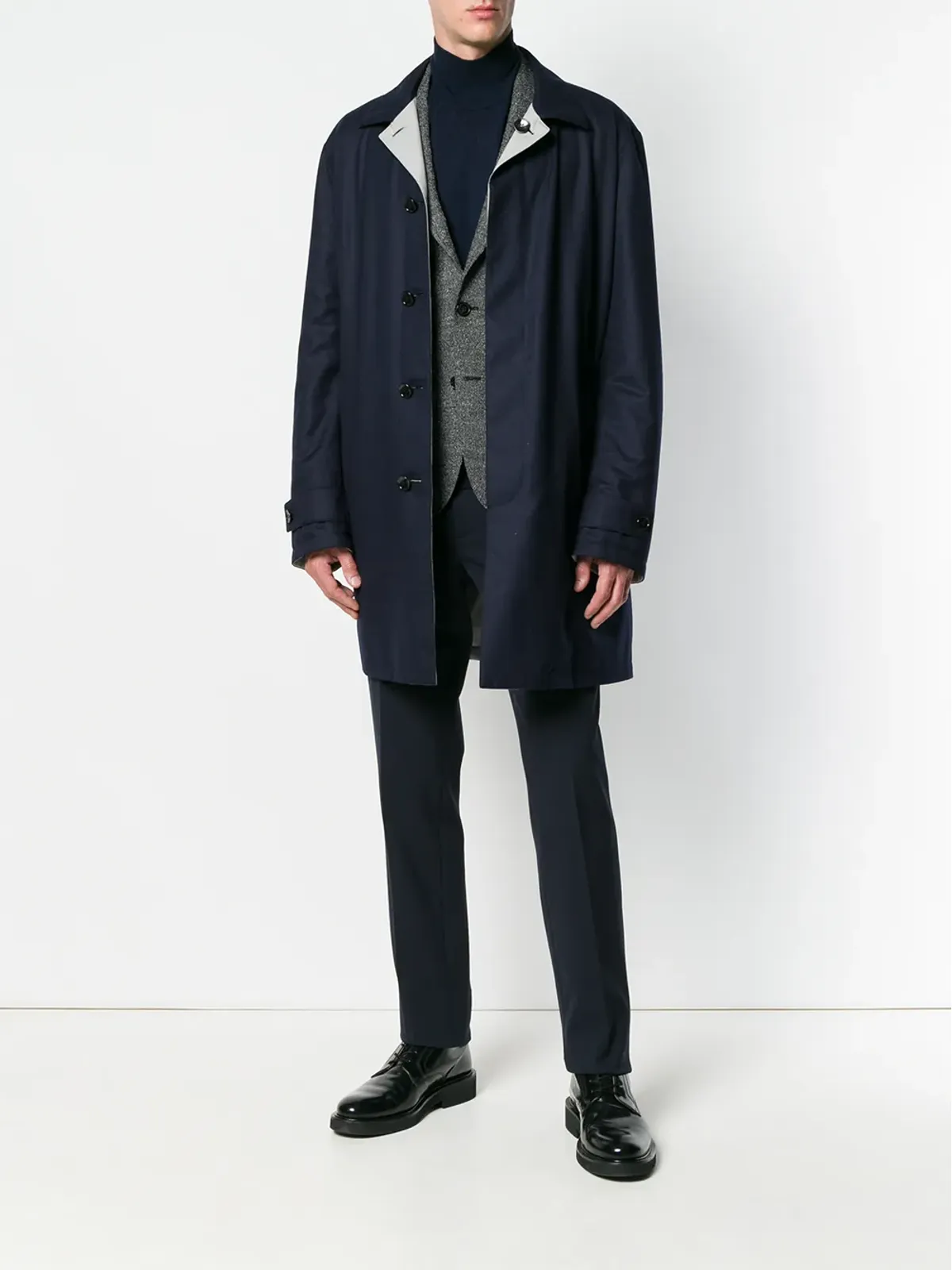 Manzoni 24 ボックス型のシングルブレストコート - 画像2
