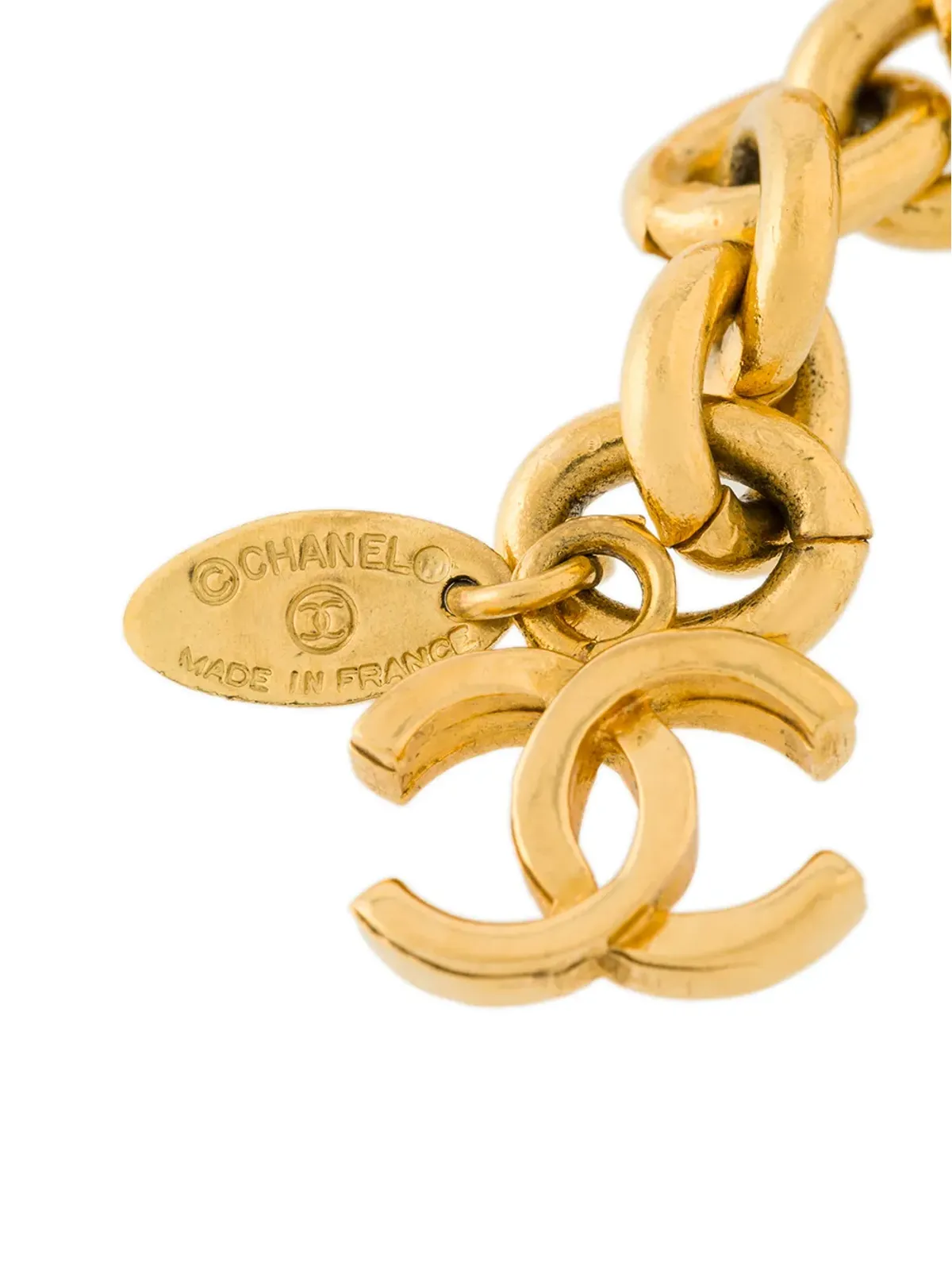 CHANEL Pre-Owned CCロゴコインネックレス - 画像4