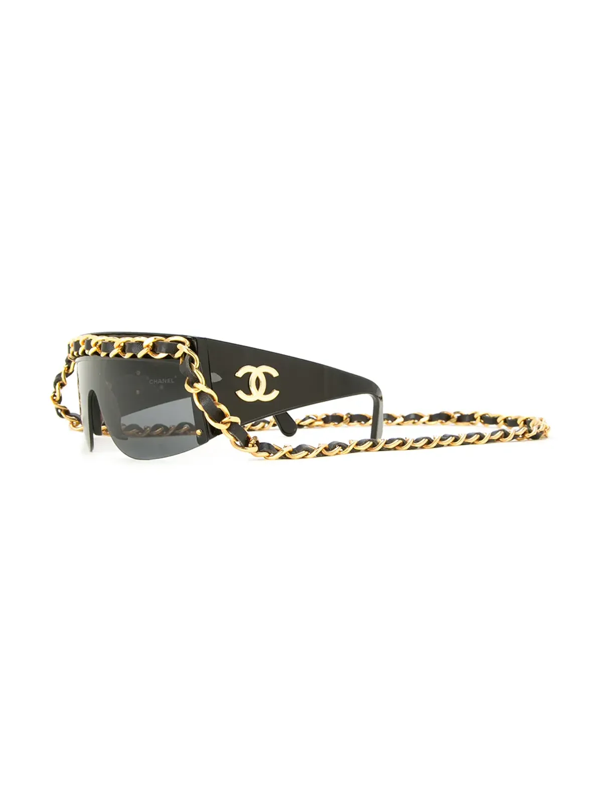 CHANEL Pre-Owned CCチェーン・トリム サングラス - ブラック - 画像2