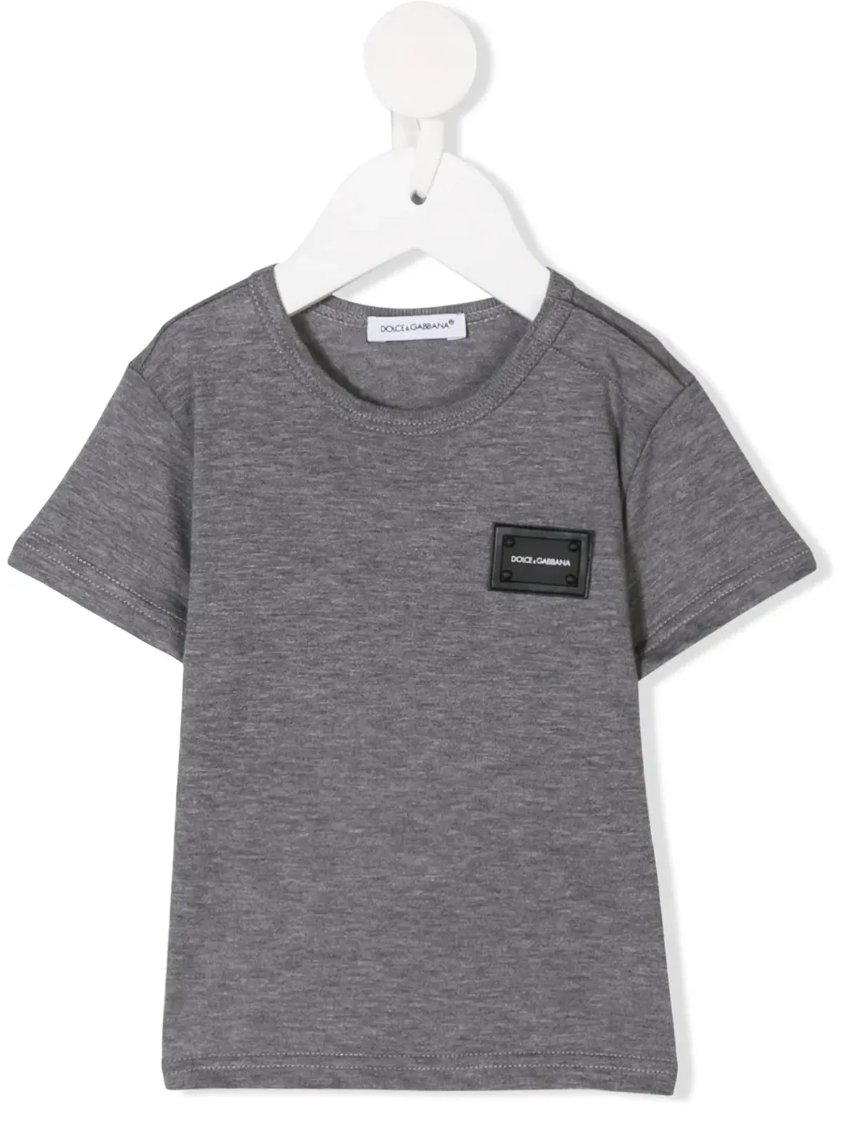 Dolce & Gabbana Kids ロゴアップリケ コットンTシャツ - グレー - 画像1