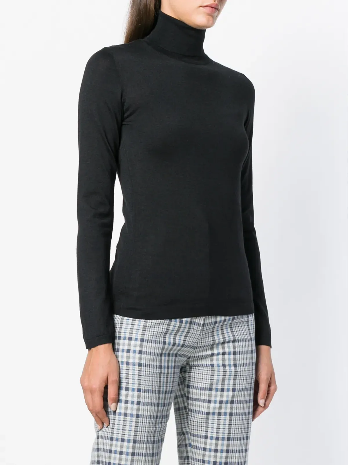 Brunello Cucinelli カシミヤ クラシック タートルネック セーター（ブラック） - 画像3