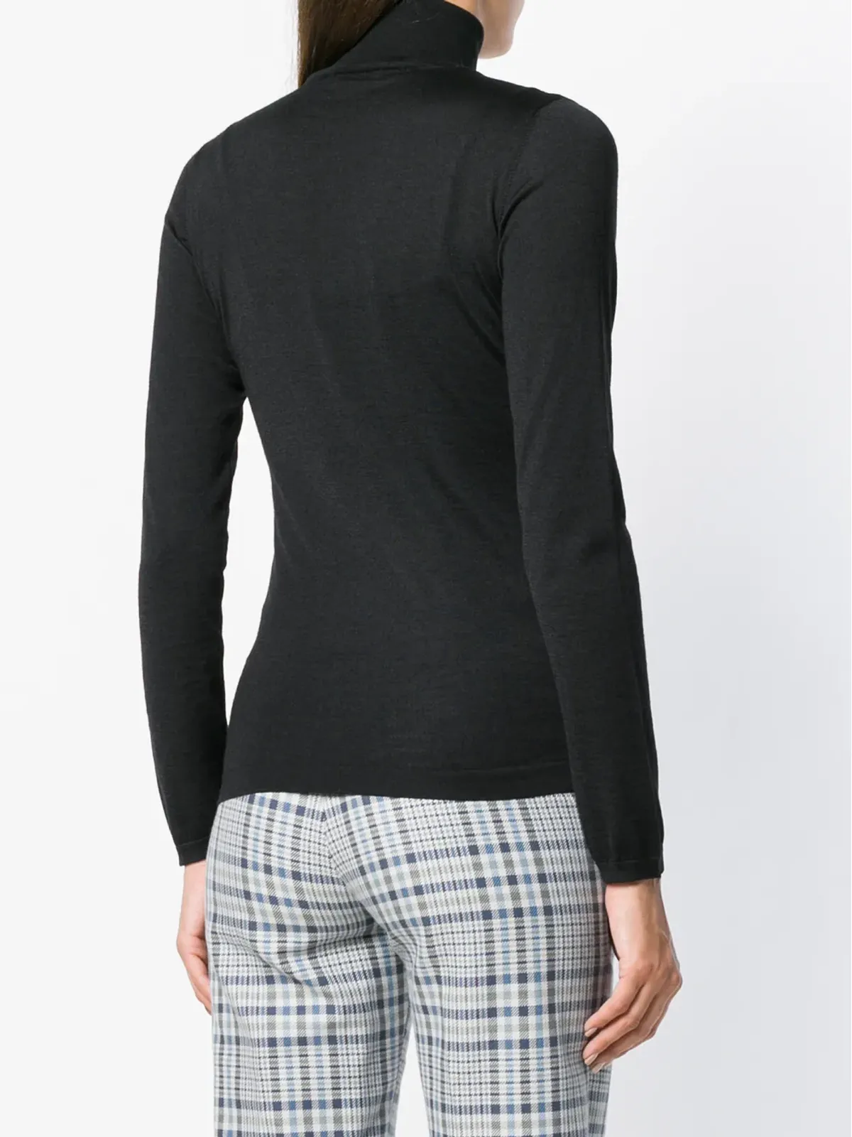 Brunello Cucinelli カシミヤ クラシック タートルネック セーター（ブラック） - 画像4