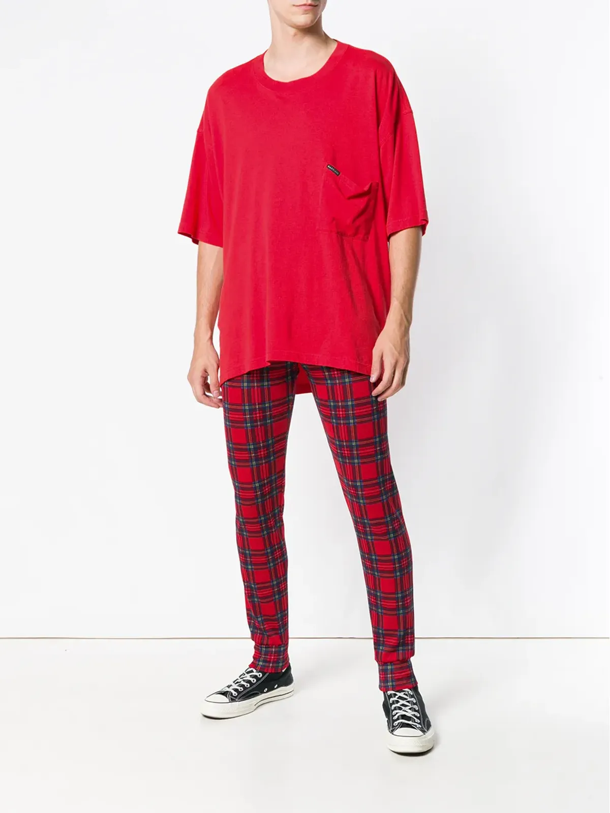 Comme Des Garçons Pre-Owned チェック柄フィットパンツ - 画像2