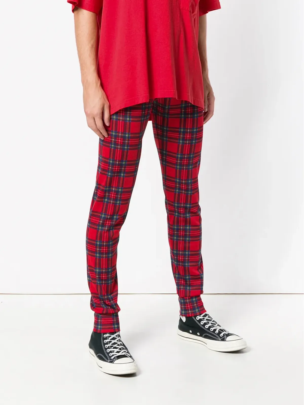 Comme Des Garçons Pre-Owned チェック柄フィットパンツ - 画像3
