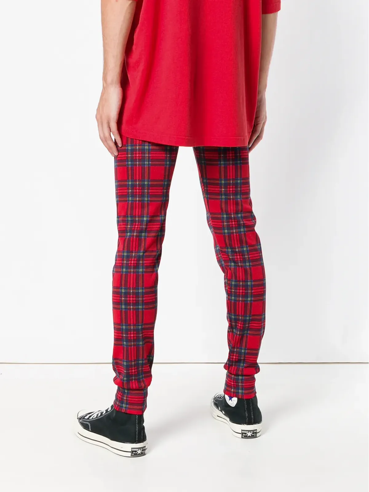 Comme Des Garçons Pre-Owned チェック柄フィットパンツ - 画像4