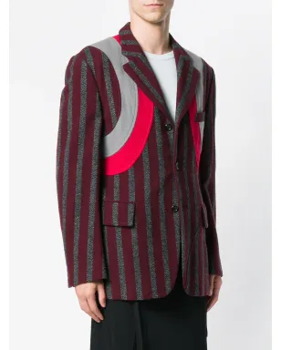Comme Des Garçons Pre-Owned ストライプ アップリケ ブレザー（レッド） - サムネイル3
