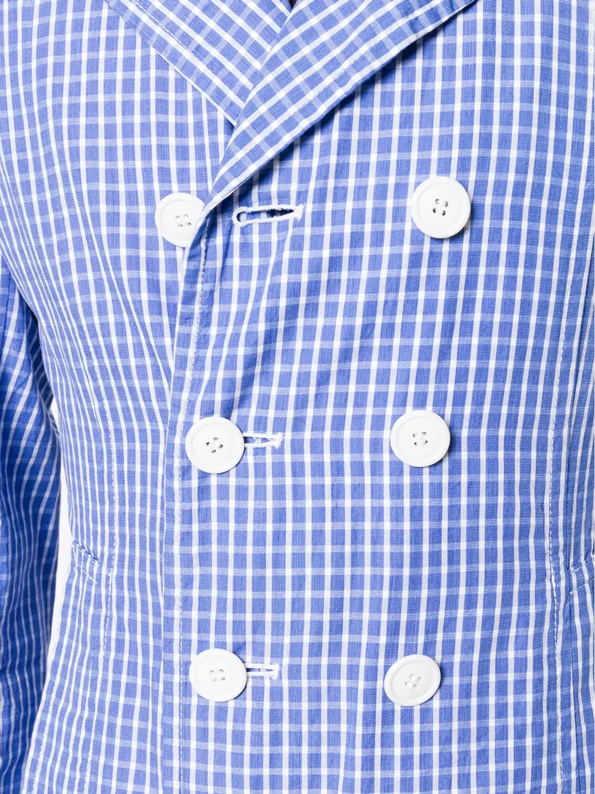 Comme Des Garçons Pre-Owned チェック柄ダブルブレストジャケット - 画像5