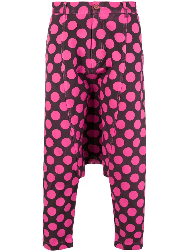 Comme Des Garçons Pre-Owned Comme Des Garçons Pre-Owned ビンテージ ドロップクロッチ・ドットパンツの商品画像