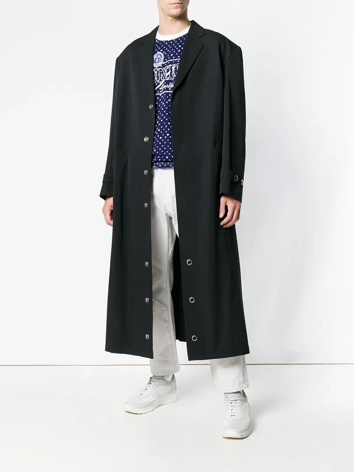 Jean Paul Gaultier Pre-Owned 1987年 オーバーサイズ ロングコート - ブラック - 画像2