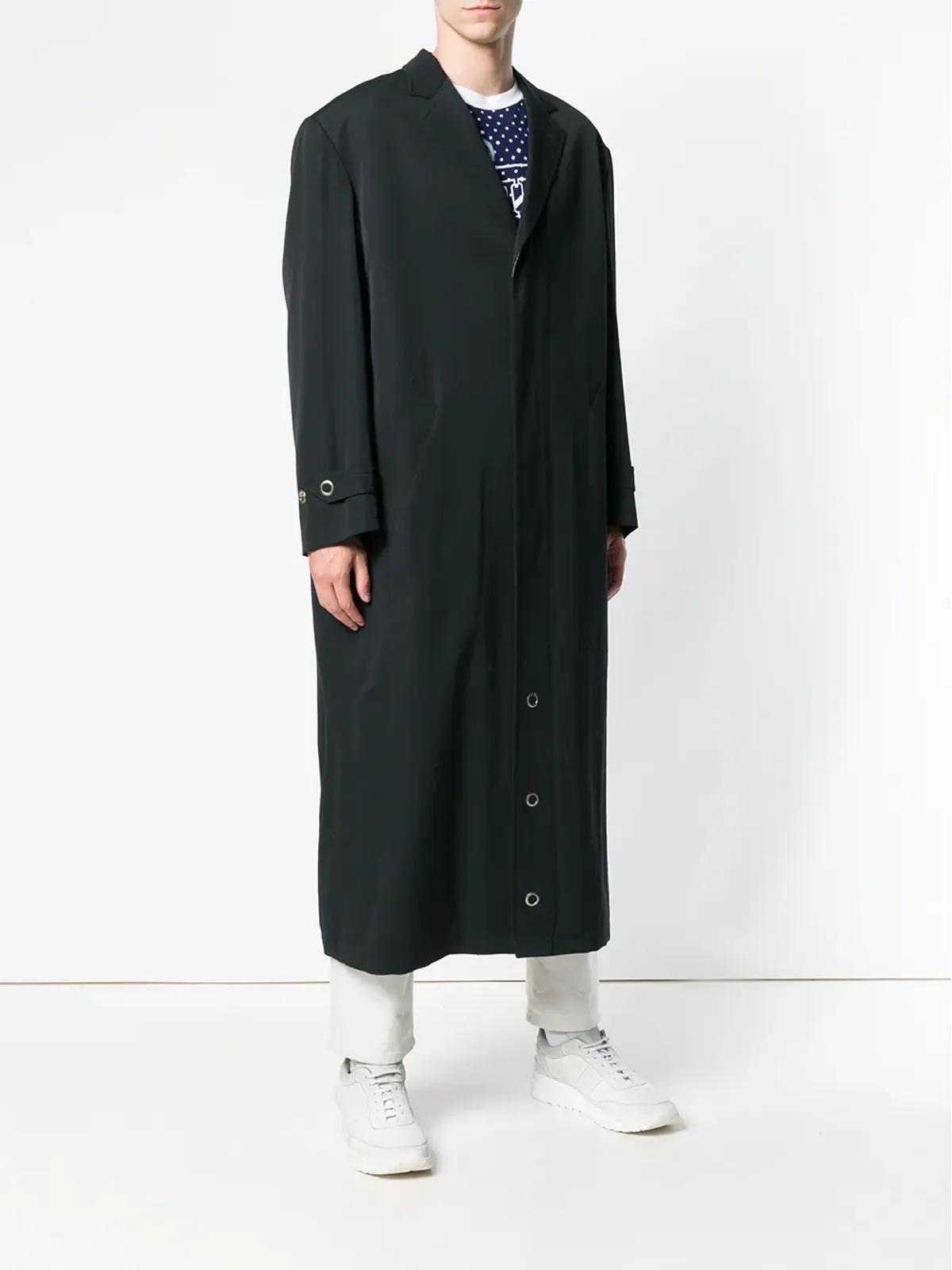 Jean Paul Gaultier Pre-Owned 1987年 オーバーサイズ ロングコート - ブラック - 画像3