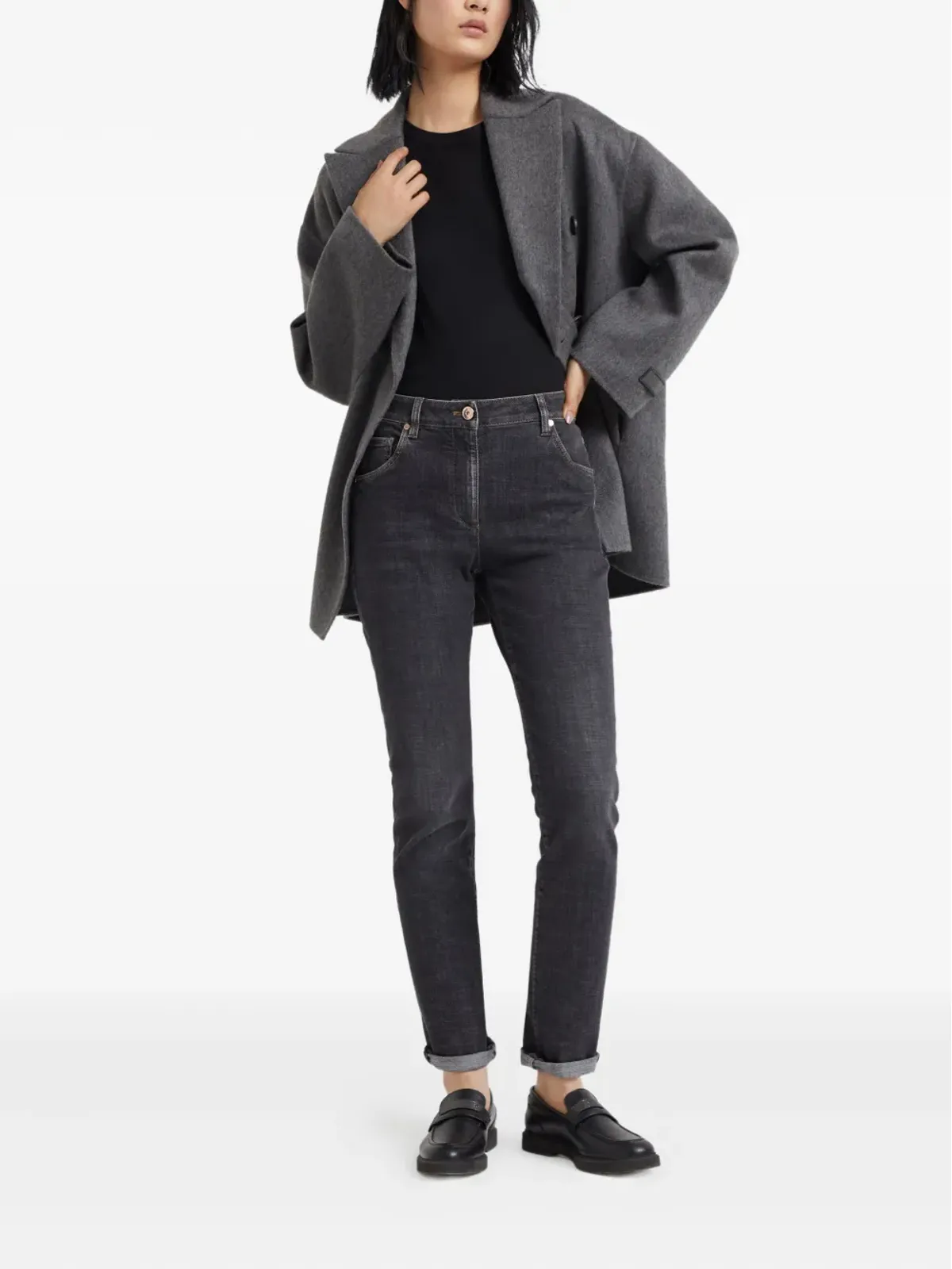 Brunello Cucinelli カシミヤ混紡 ロングスリーブ ジャンパー - 画像2