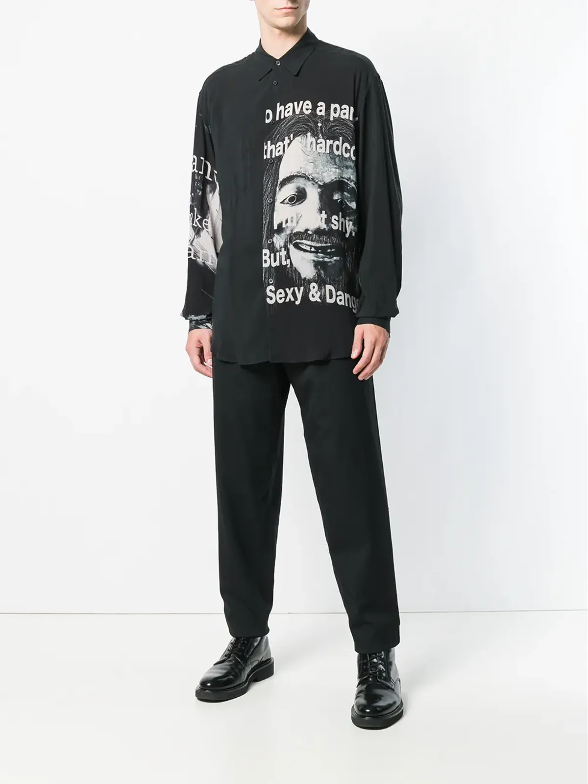 Yohji Yamamoto グラフィックプリントシャツ - 画像2