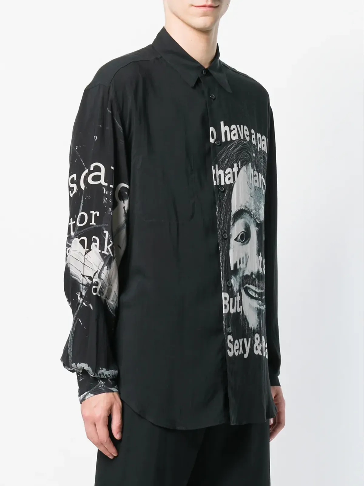 Yohji Yamamoto グラフィックプリントシャツ - 画像3