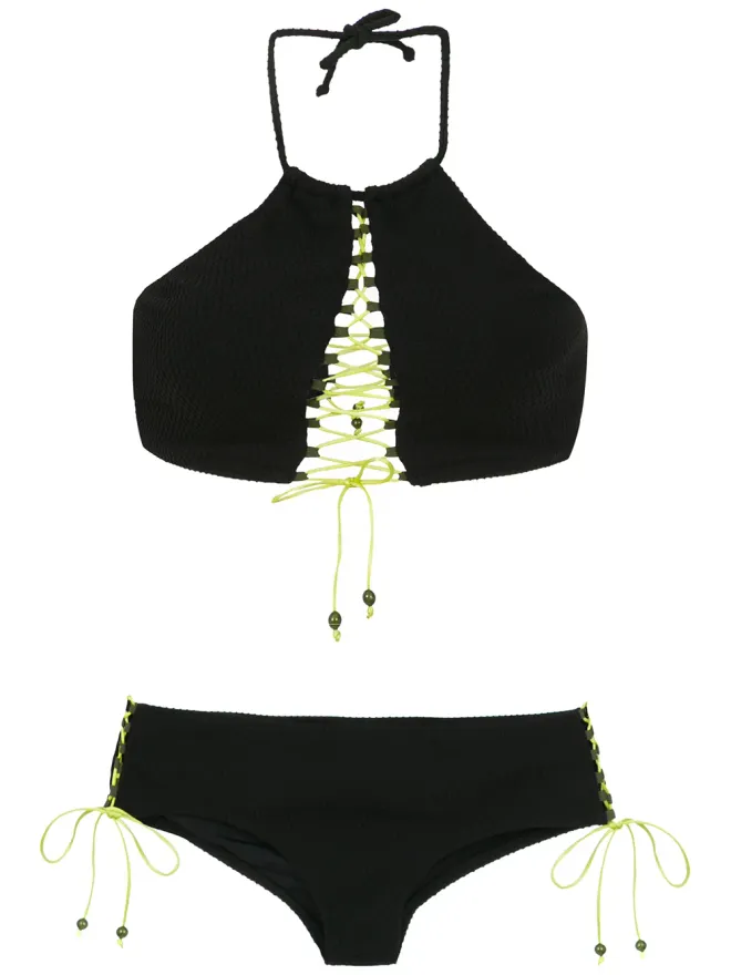 Amir Slama Amir Slama レースアップビキニトップの商品画像