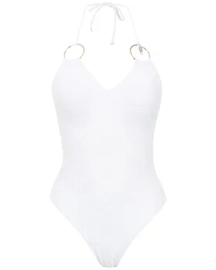 Amir Slama swimsuit with metallic details - White - サムネイル1