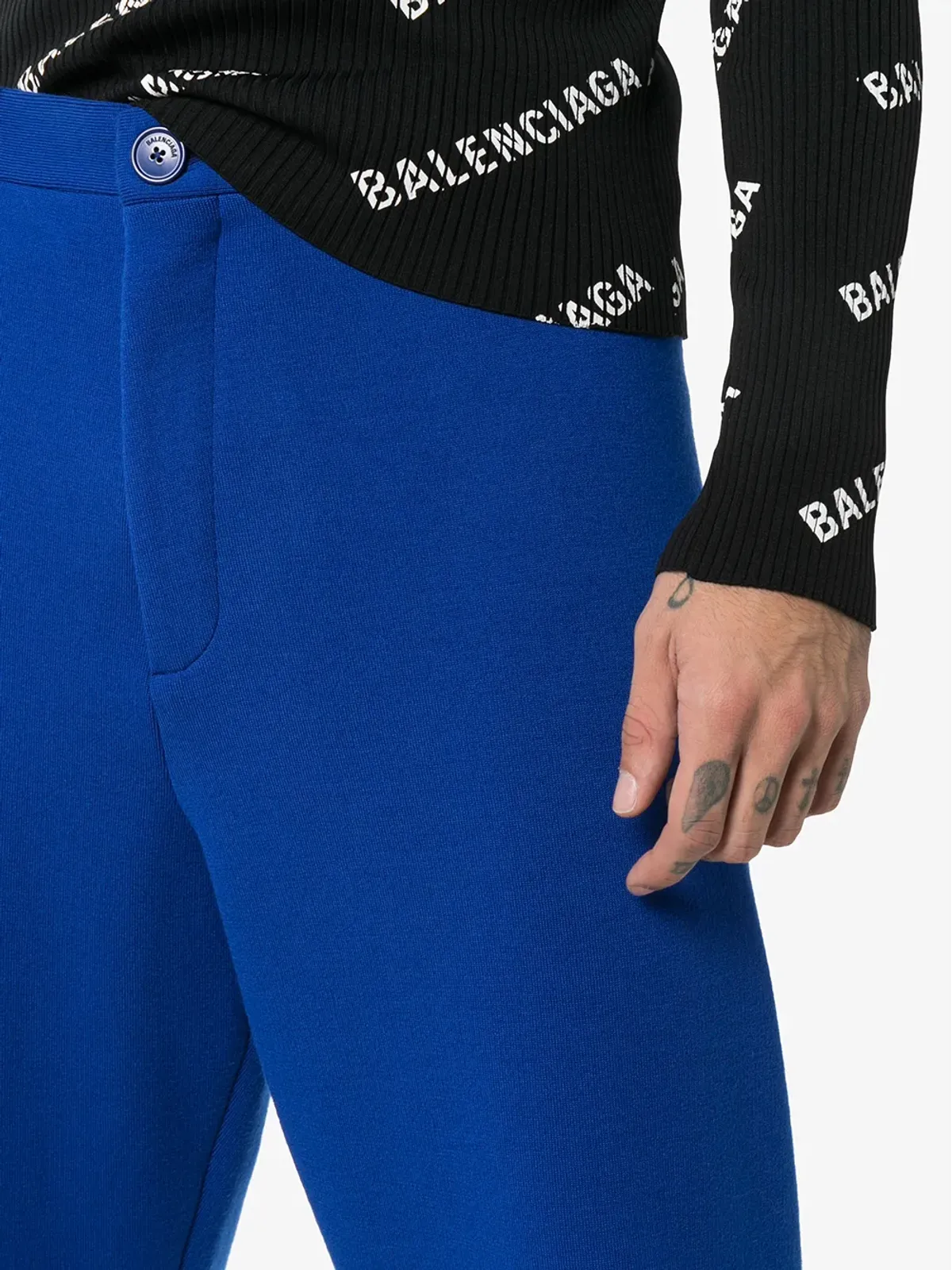 Balenciaga ジップフロント・ストリップレッグ・スウェットパンツ - 画像5