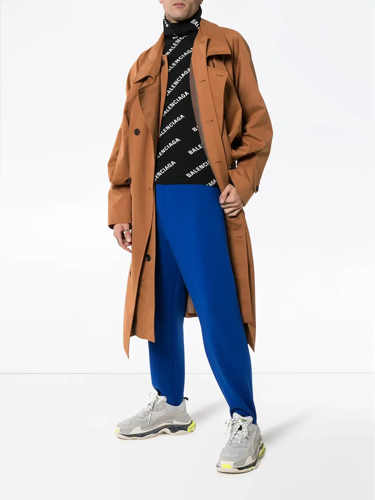 Balenciaga ジップフロント・ストリップレッグ・スウェットパンツ - 画像2