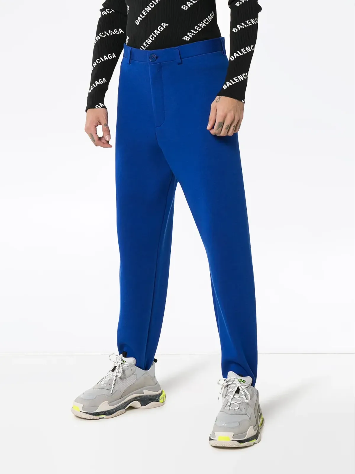Balenciaga ジップフロント・ストリップレッグ・スウェットパンツ - 画像3
