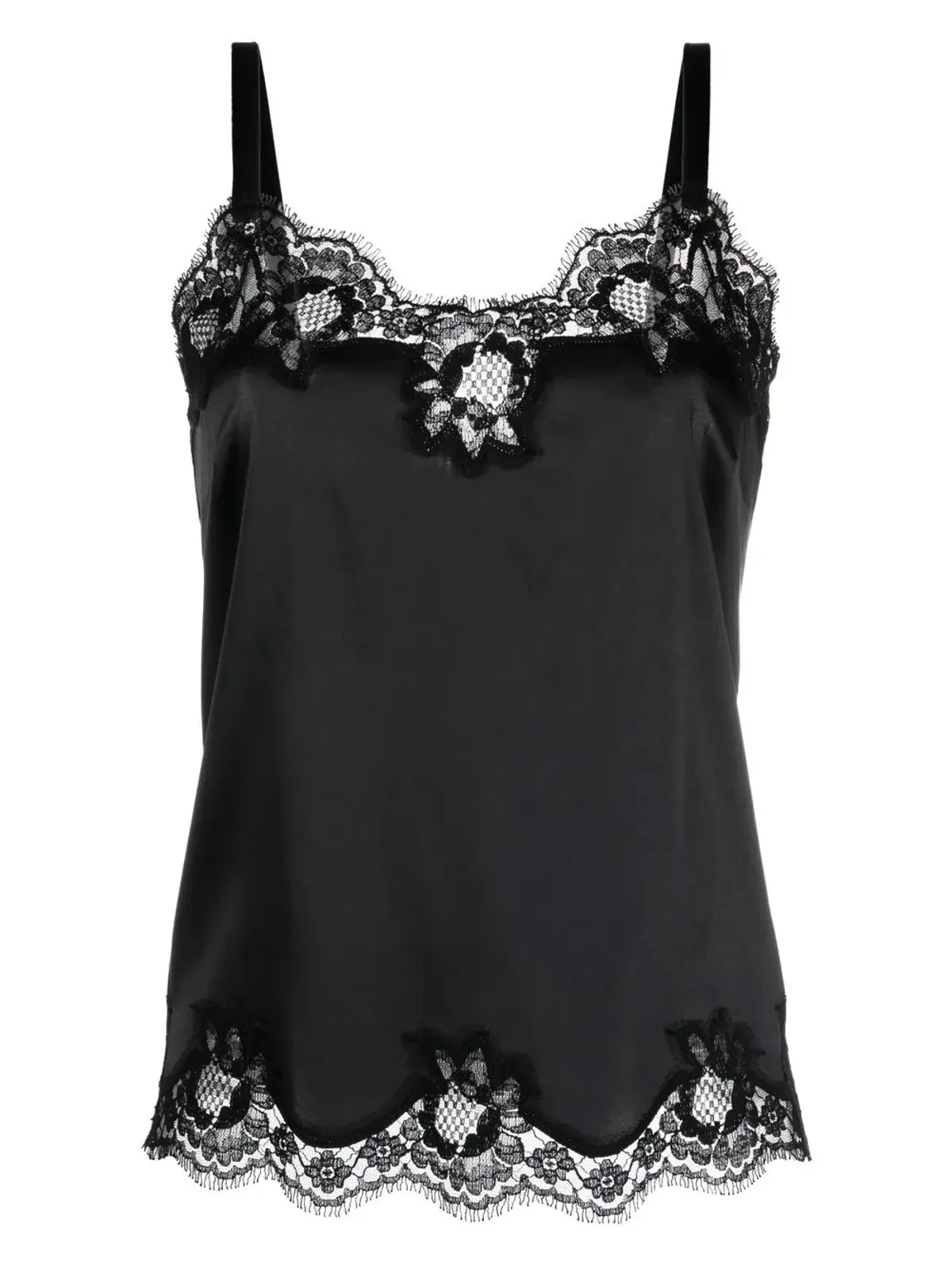 Dolce & Gabbana レーストリム付きサテンキャミソールトップ - 画像2