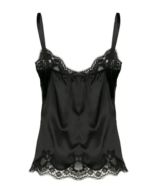 Dolce & Gabbana レーストリム付きサテンキャミソールトップ - サムネイル3