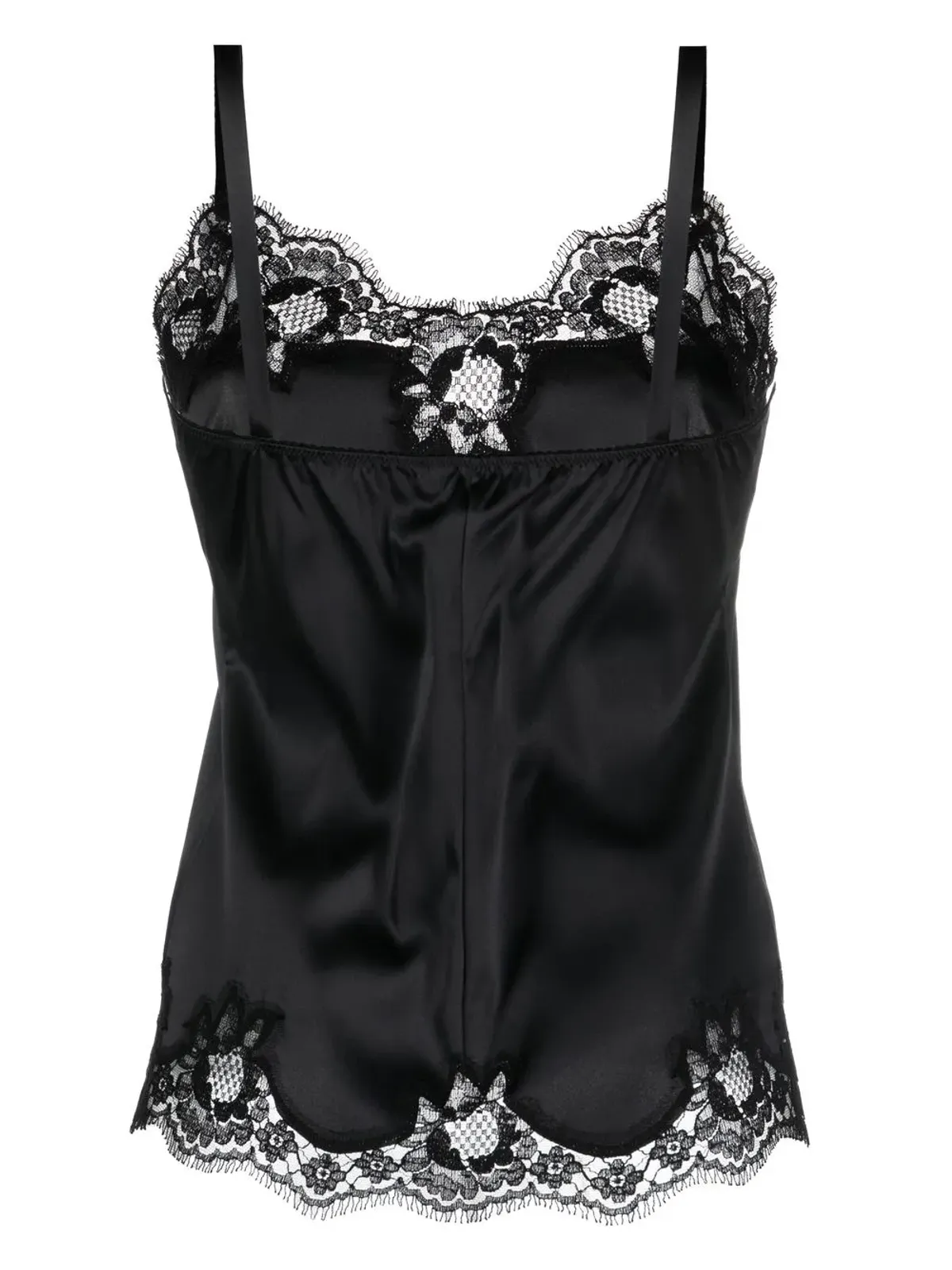 Dolce & Gabbana レーストリム付きサテンキャミソールトップ - 画像4