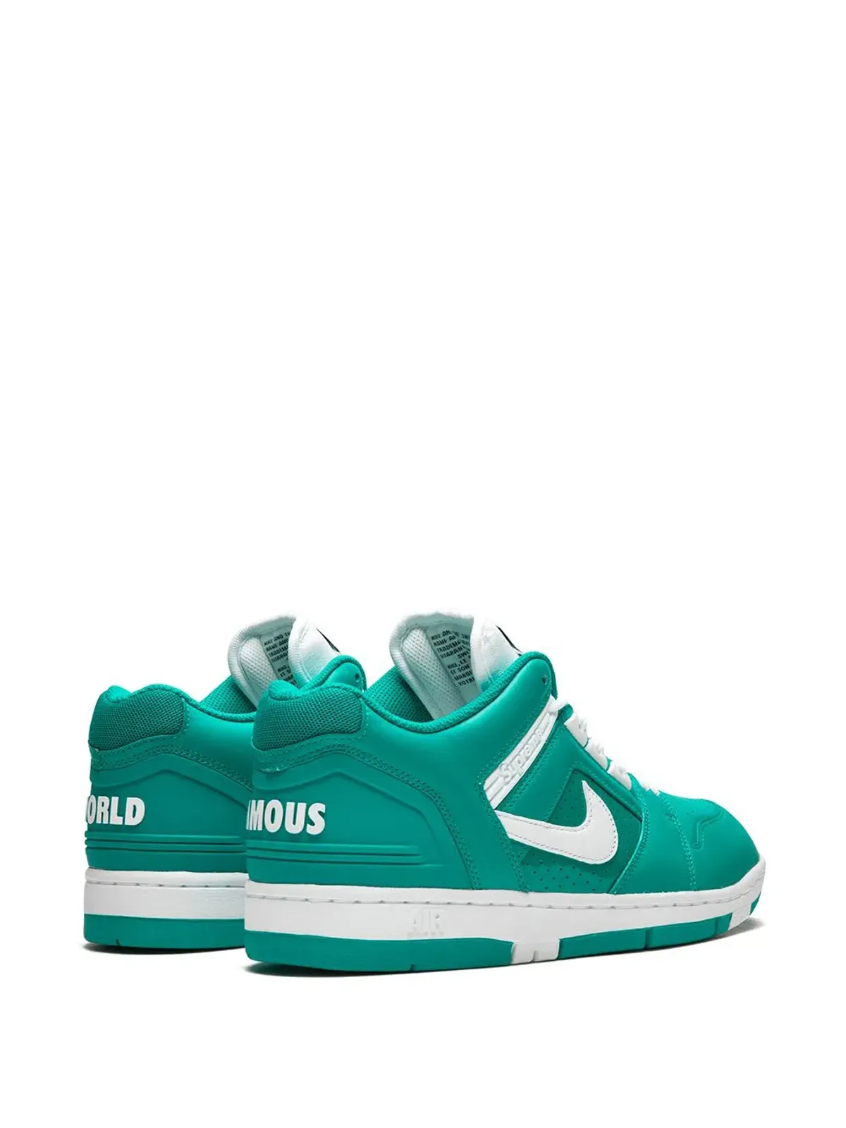 Nike Supreme SB AF2 Low ティール スニーカー - 画像3