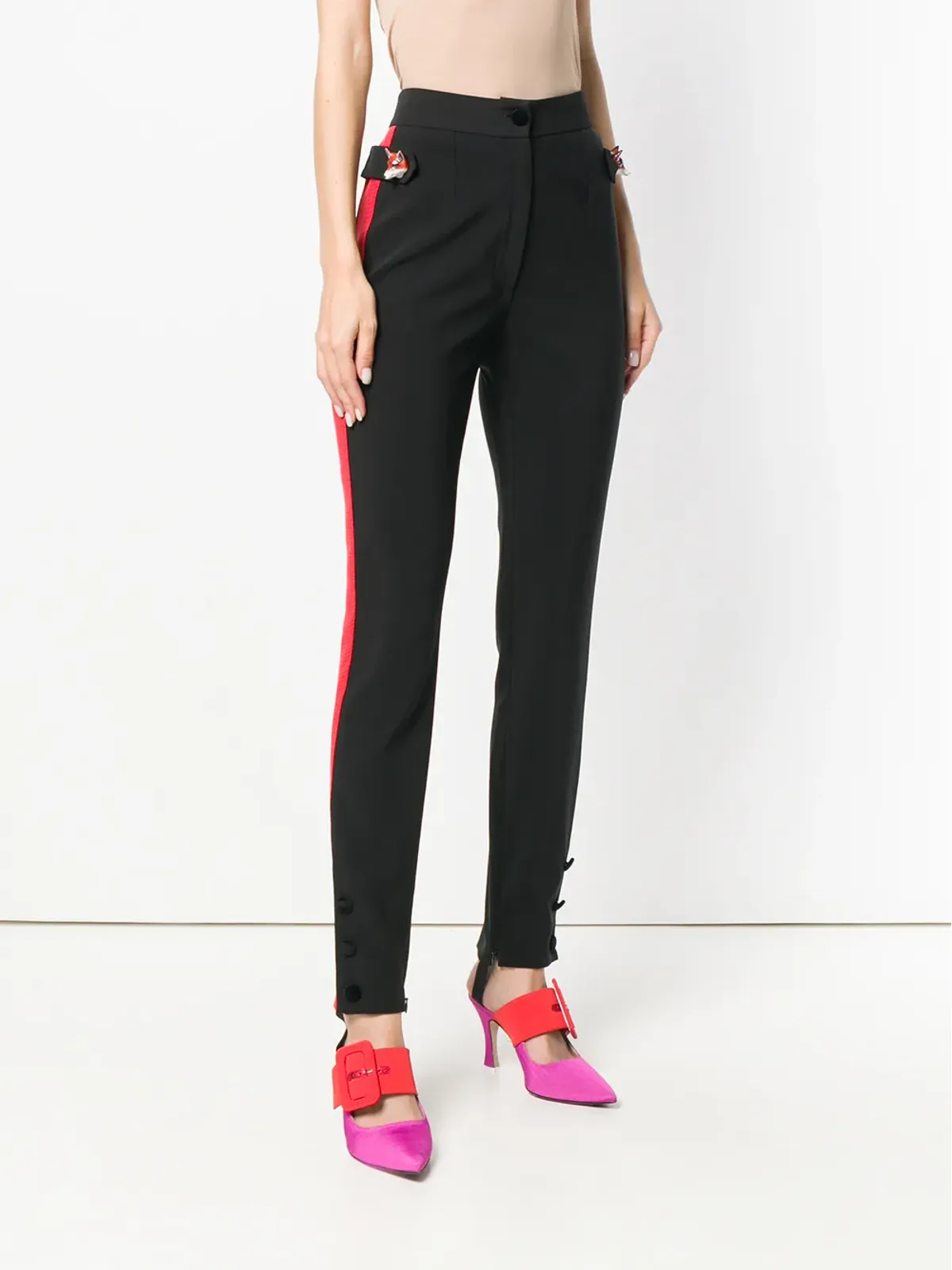 Dolce & Gabbana タキシードストライプ・フォックストリムパンツ - 画像3