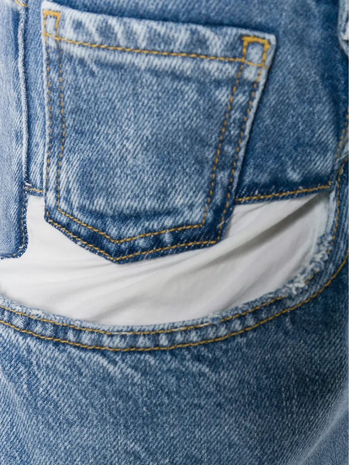 Maison Margiela コントラストポケットストレートジーンズ - 画像5