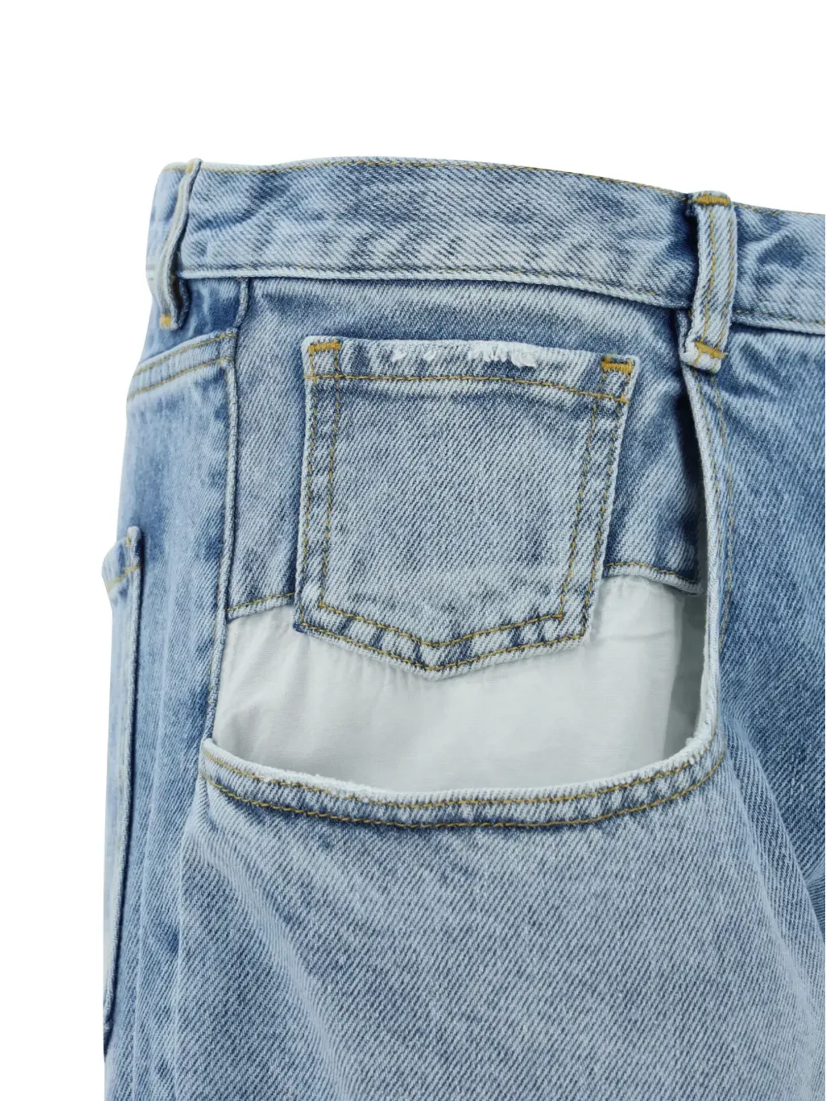 Maison Margiela コントラストポケットストレートジーンズ - 画像3