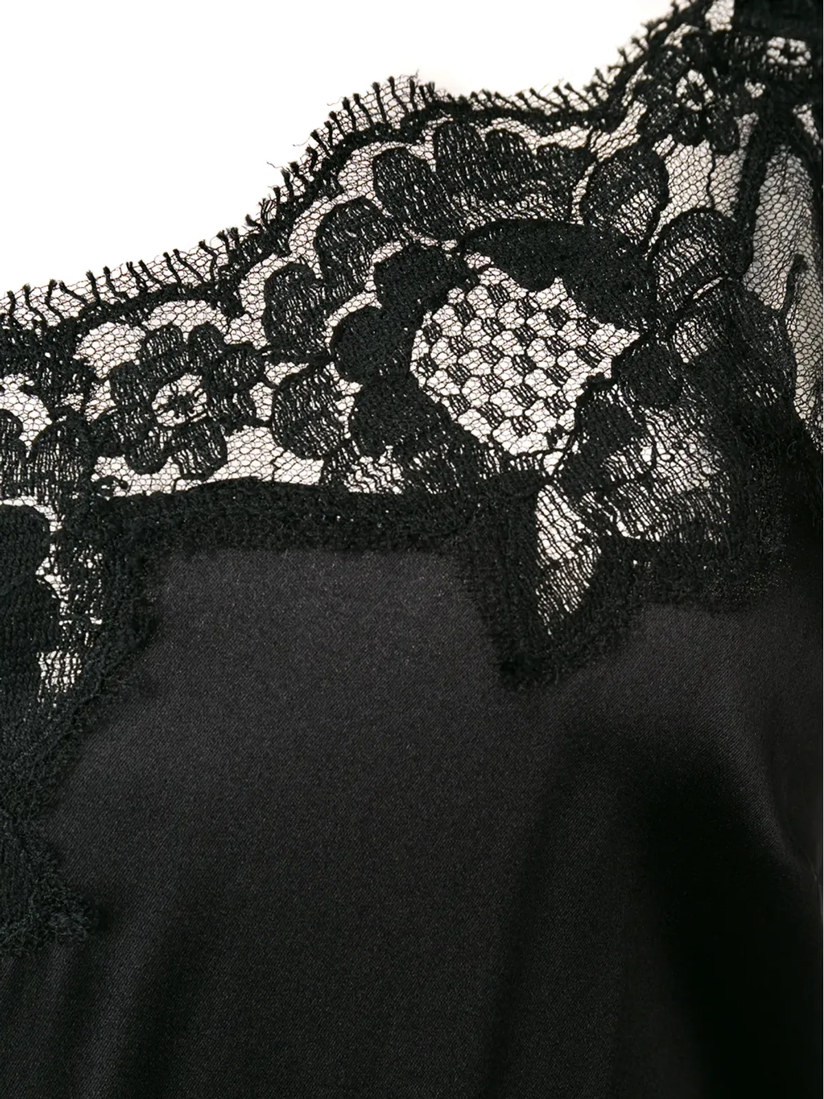 Dolce & Gabbana レースディテール付きサテンスリップドレス - ブラック - 画像3