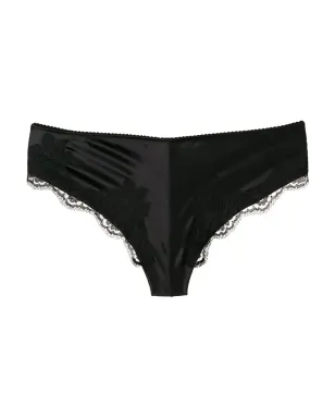 Dolce & Gabbana レースディテール サテンブリーフ - ブラック - サムネイル2