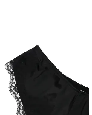 Dolce & Gabbana レースディテール サテンブリーフ - ブラック - サムネイル3
