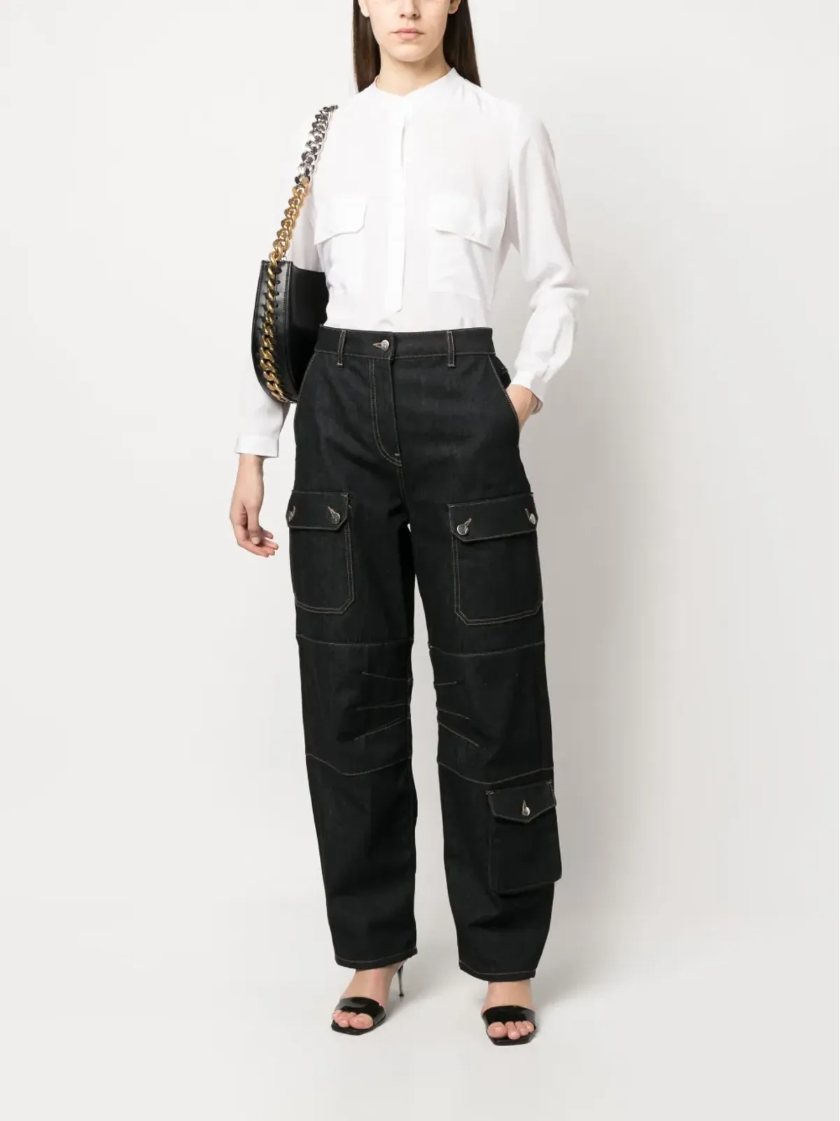 Stella McCartney ノーカラーシャツ - 画像4