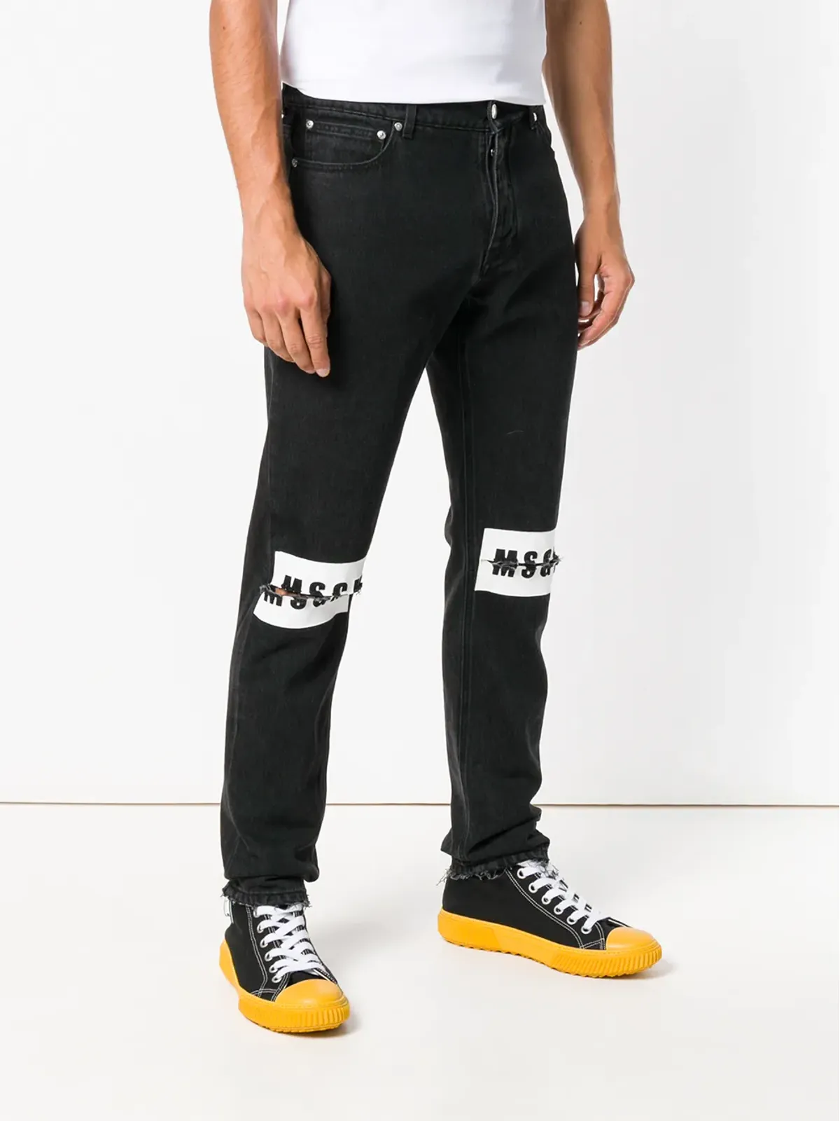 MSGM リップドロゴジーンズ - 画像3