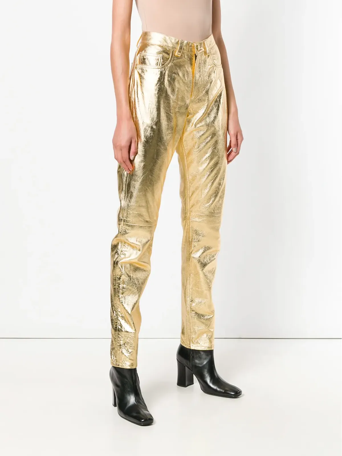 Philosophy Di Lorenzo Serafini レザー ボタンパンツ - 画像3