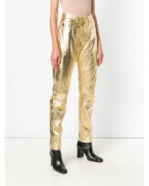 Philosophy Di Lorenzo Serafini レザー ボタンパンツ - サムネイル3