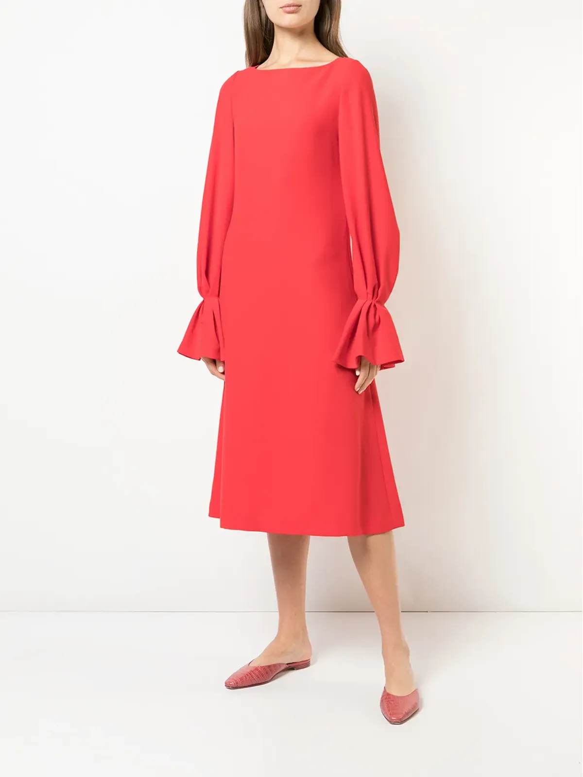Carolina Herrera ロングスリーブ・ルーズドレス - 画像2