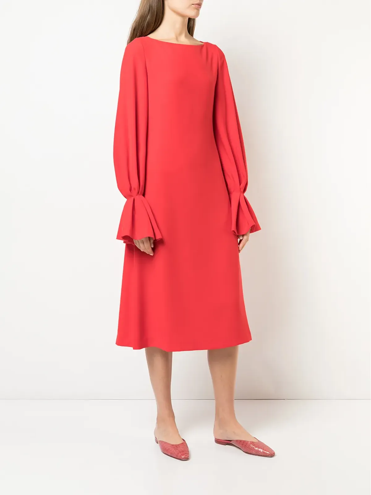 Carolina Herrera ロングスリーブ・ルーズドレス - 画像3