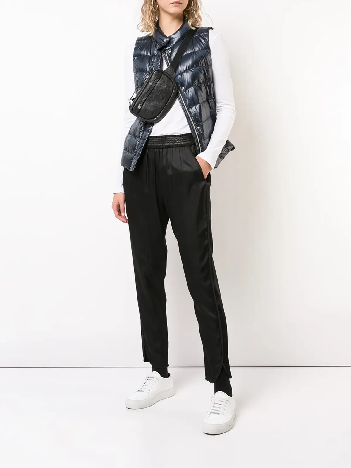 Herno ジップ付きキルティングジレ - ブルー - 画像2