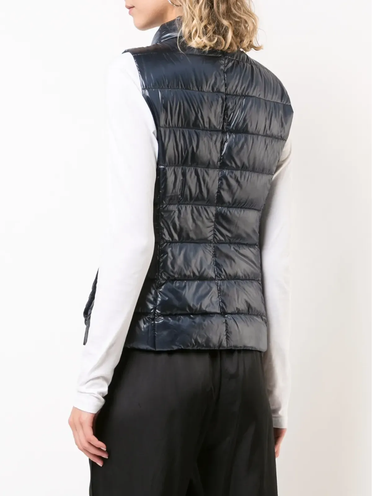 Herno ジップ付きキルティングジレ - ブルー - 画像4