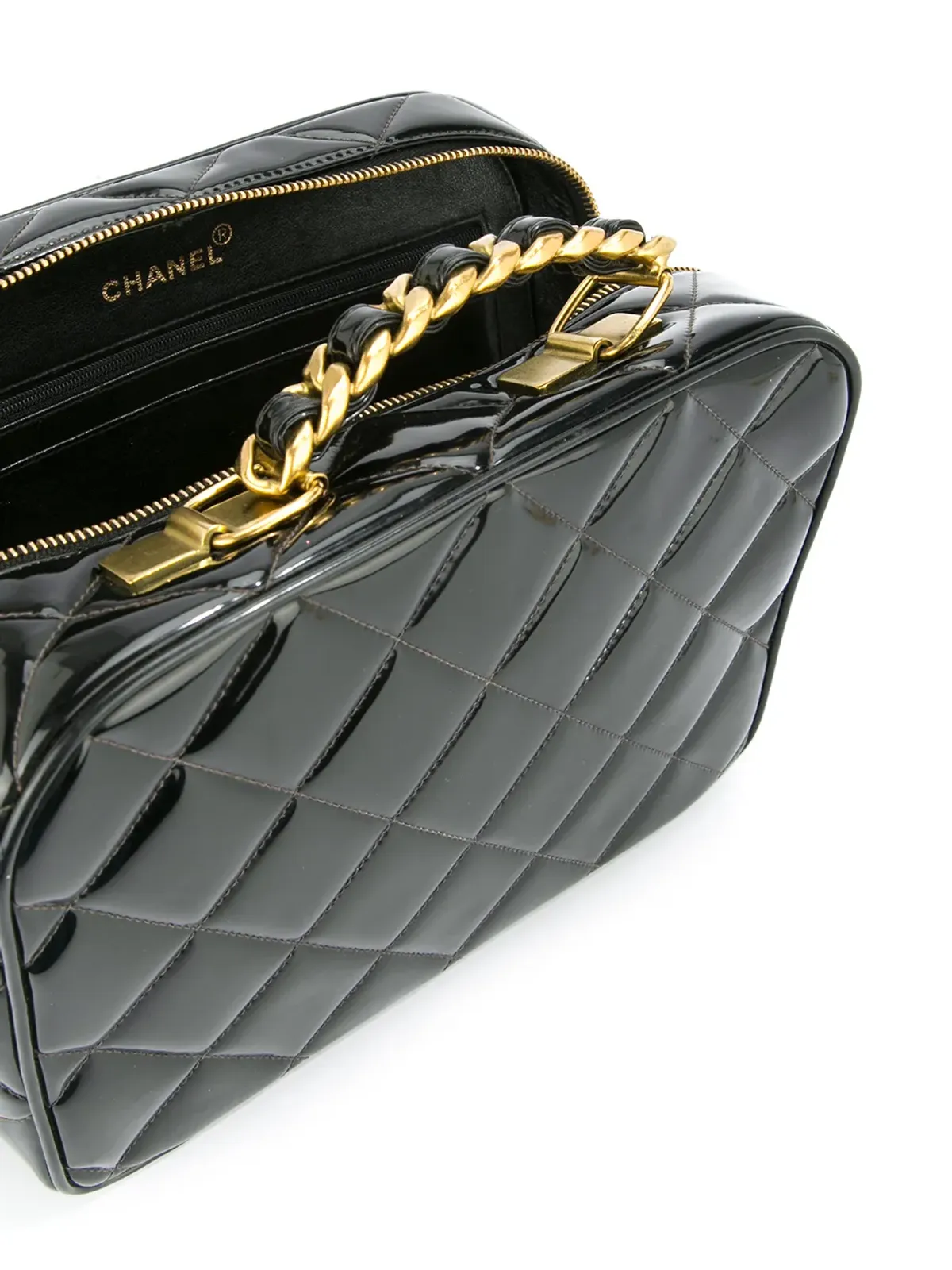 CHANEL Vintage キルテッドボックス型2ウェイバッグ - ブラック - 画像5
